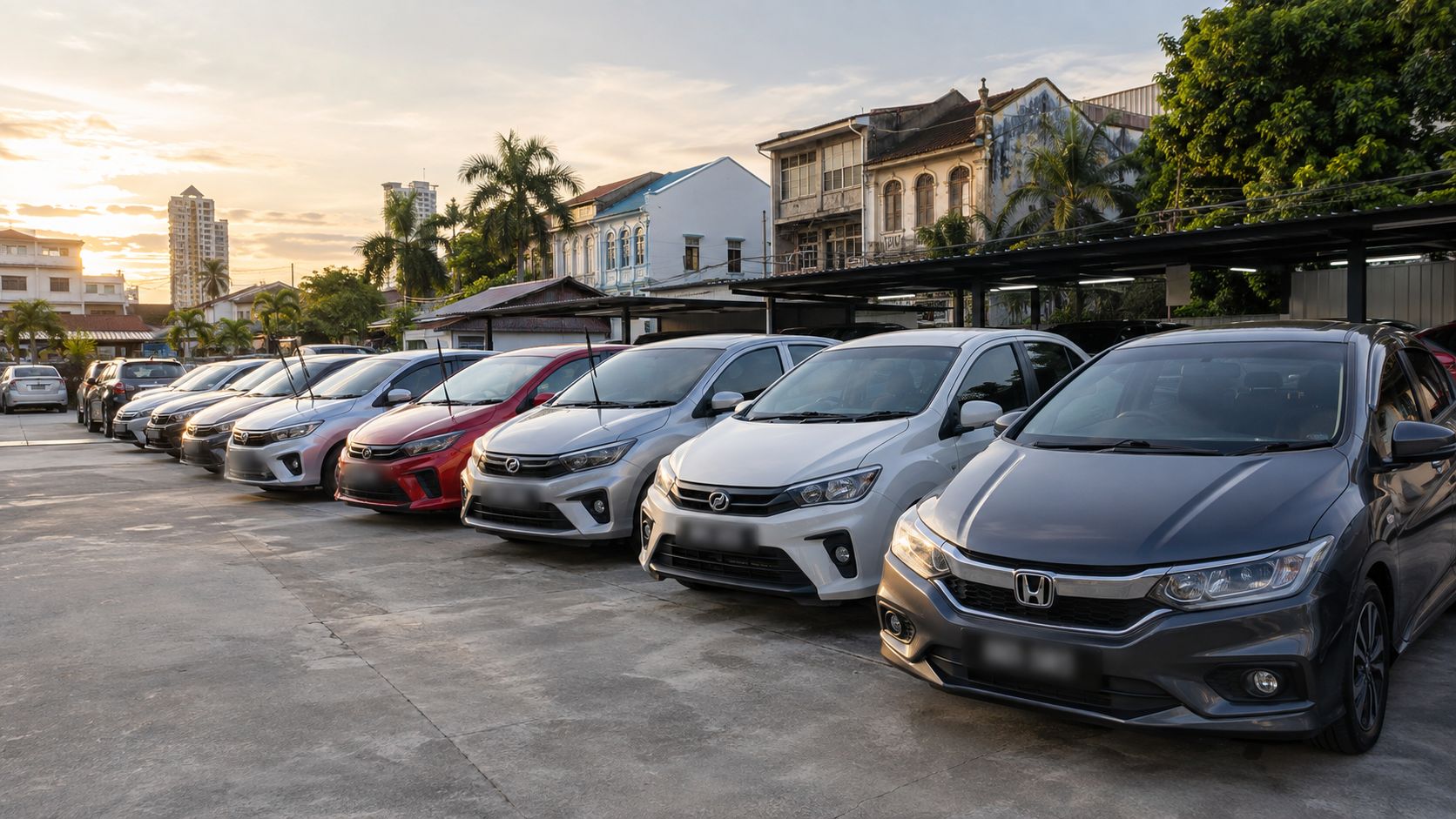 A Kereta Kawan used car ready for handover